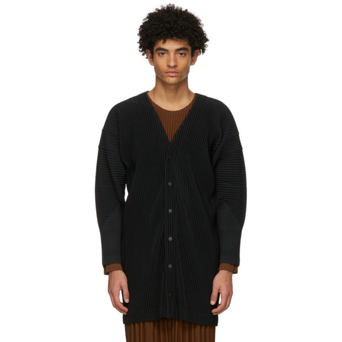 Photo: Homme Plisse Issey Miyake Black Monthly Colors October Long Cardigan