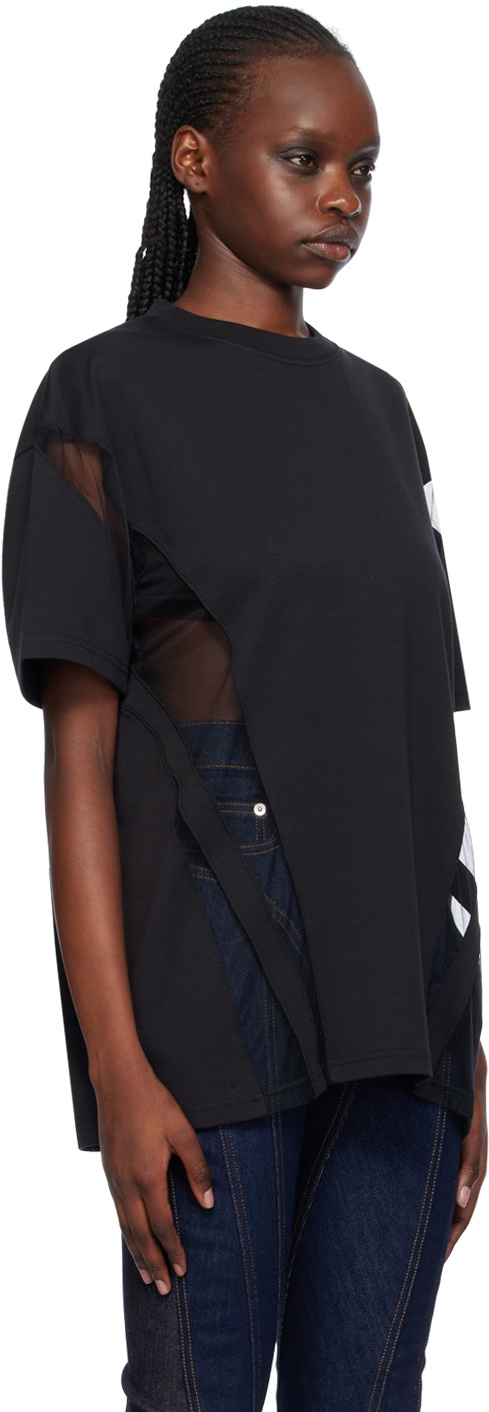 Mugler Black Illusion T-Shirt Mugler