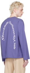 Stockholm (Surfboard) Club Purple Back Print Long Sleeve T-Shirt