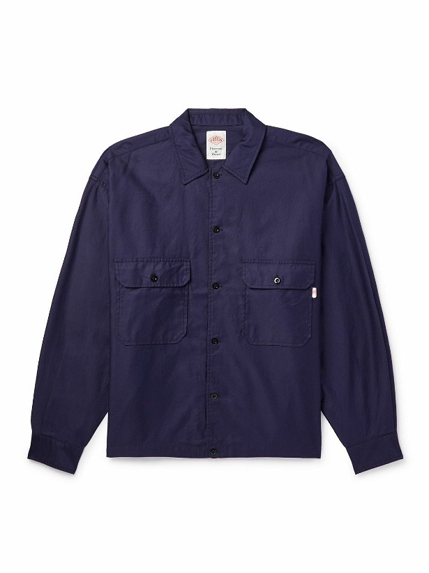 Photo: Danton - Cotton Shirt Jacket - Blue