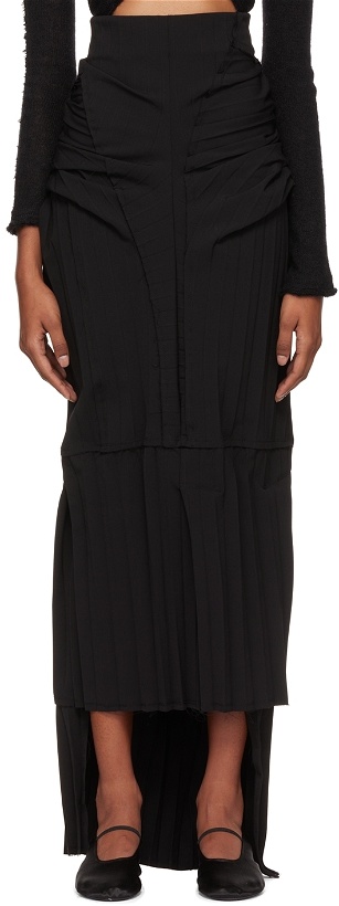 Photo: Talia Byre Black Patched Maxi Skirt