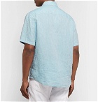 Club Monaco - Slim-Fit Button-Down Collar Slub Linen-Chambray Shirt - Light blue