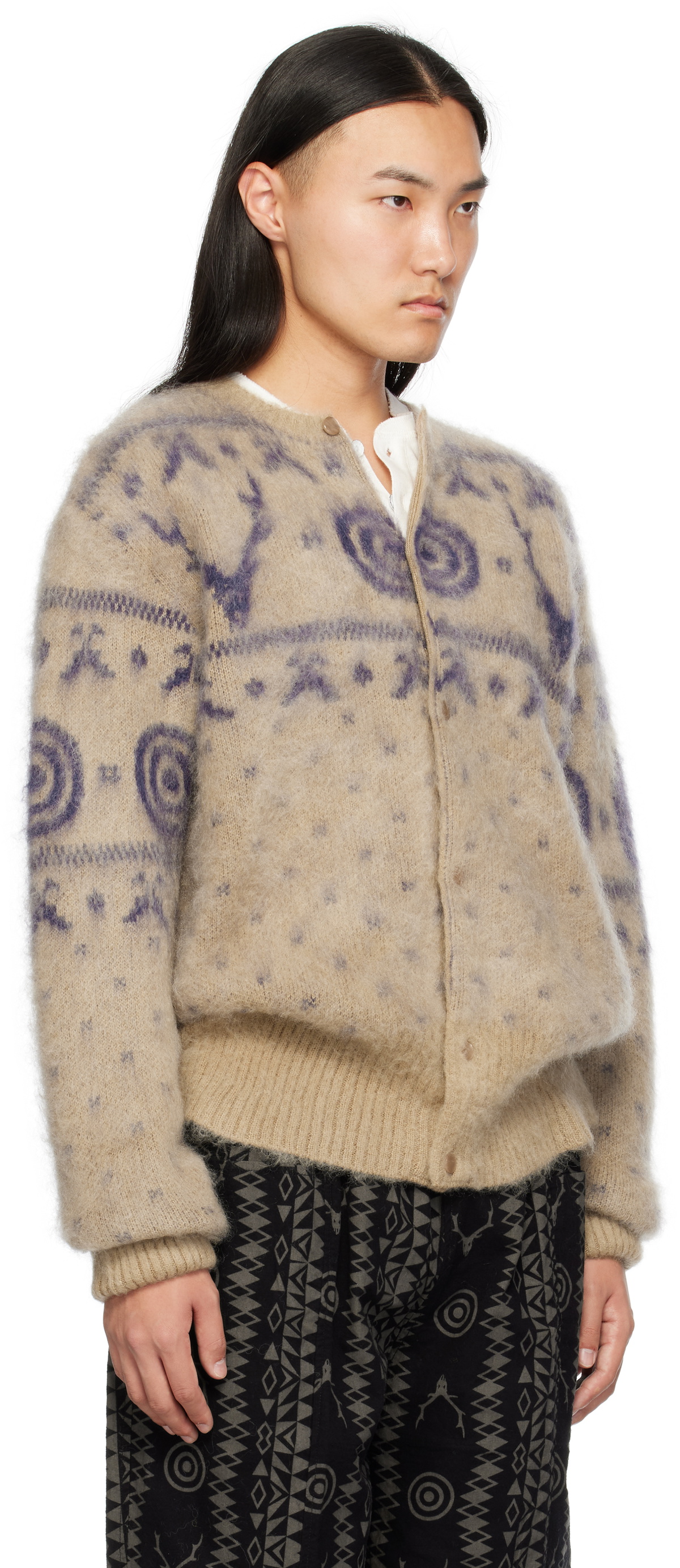 South2 West8 Beige Mohair Cardigan South2 West8