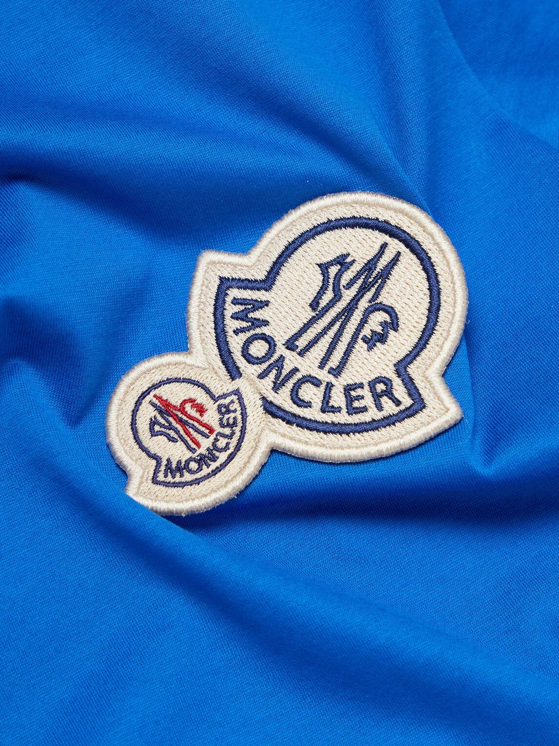 Moncler - Logo-Appliquéd Cotton-Jersey T-Shirt - Blue