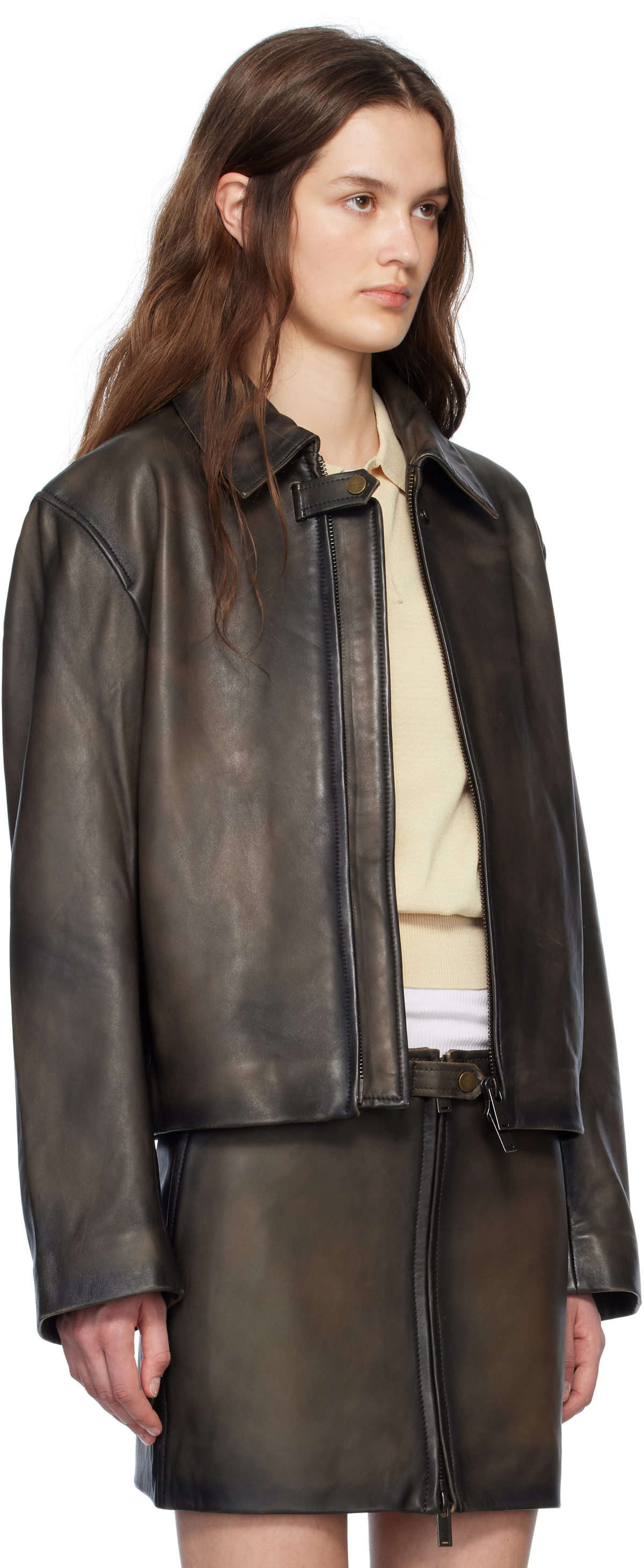 Holzweiler Brown Cia Leather Jacket