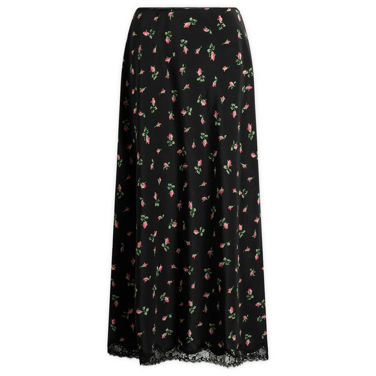 RIXO Women's Stassie Midi Skirt in Sienna Bud Black