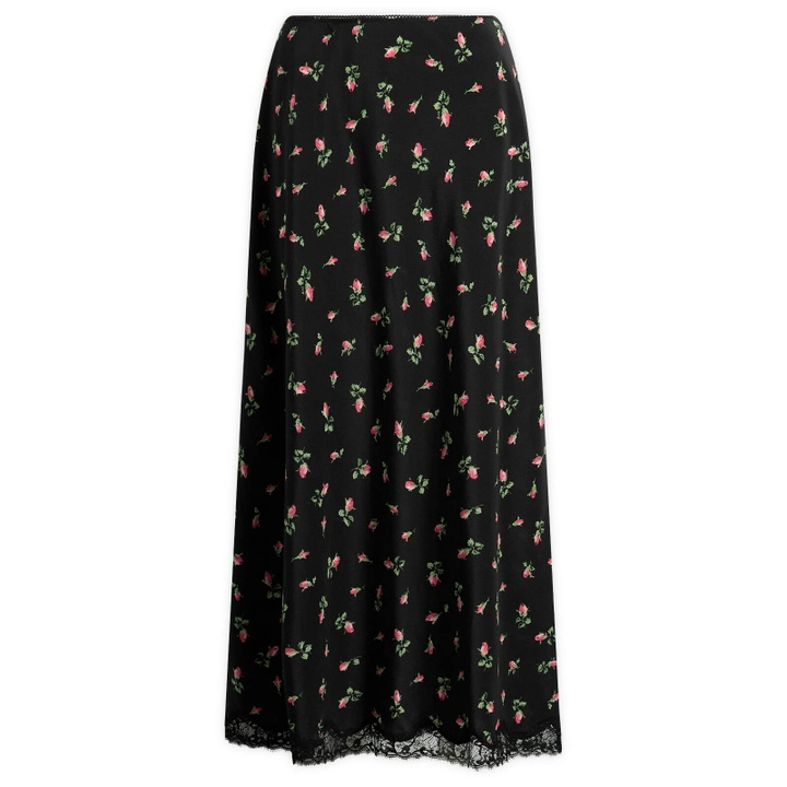 Photo: RIXO Women's Stassie Midi Skirt in Sienna Bud Black