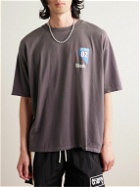 Rhude - Logo-Print Cotton-Jersey T-Shirt - Gray
