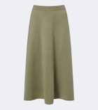 Jardin des Orangers Virgin wool and cashmere midi skirt