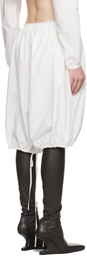 COLLEEN ALLEN White Cotton Gathered Bloomers