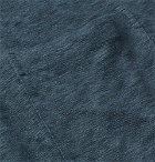 Theory - Slim-Fit Camp-Collar Mélange Slub Linen Shirt - Storm blue
