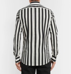 Dolce & Gabbana - Slim-Fit Logo-Print Striped Cotton-Poplin Shirt - Men - Black