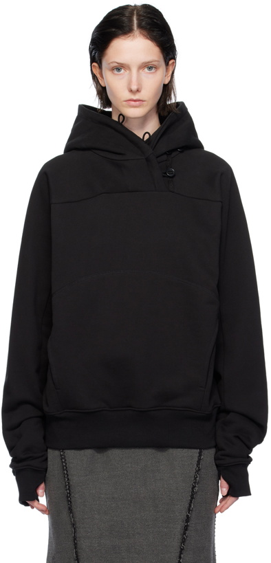 Photo: Hyein Seo Black Button Hoodie