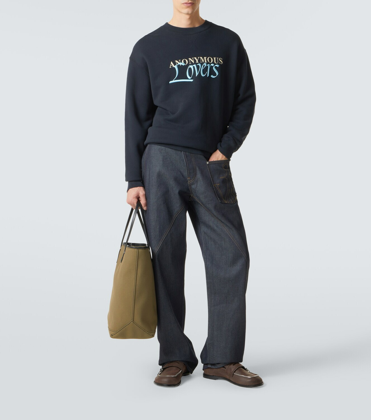 JW Anderson Anchor Tall canvas tote bag