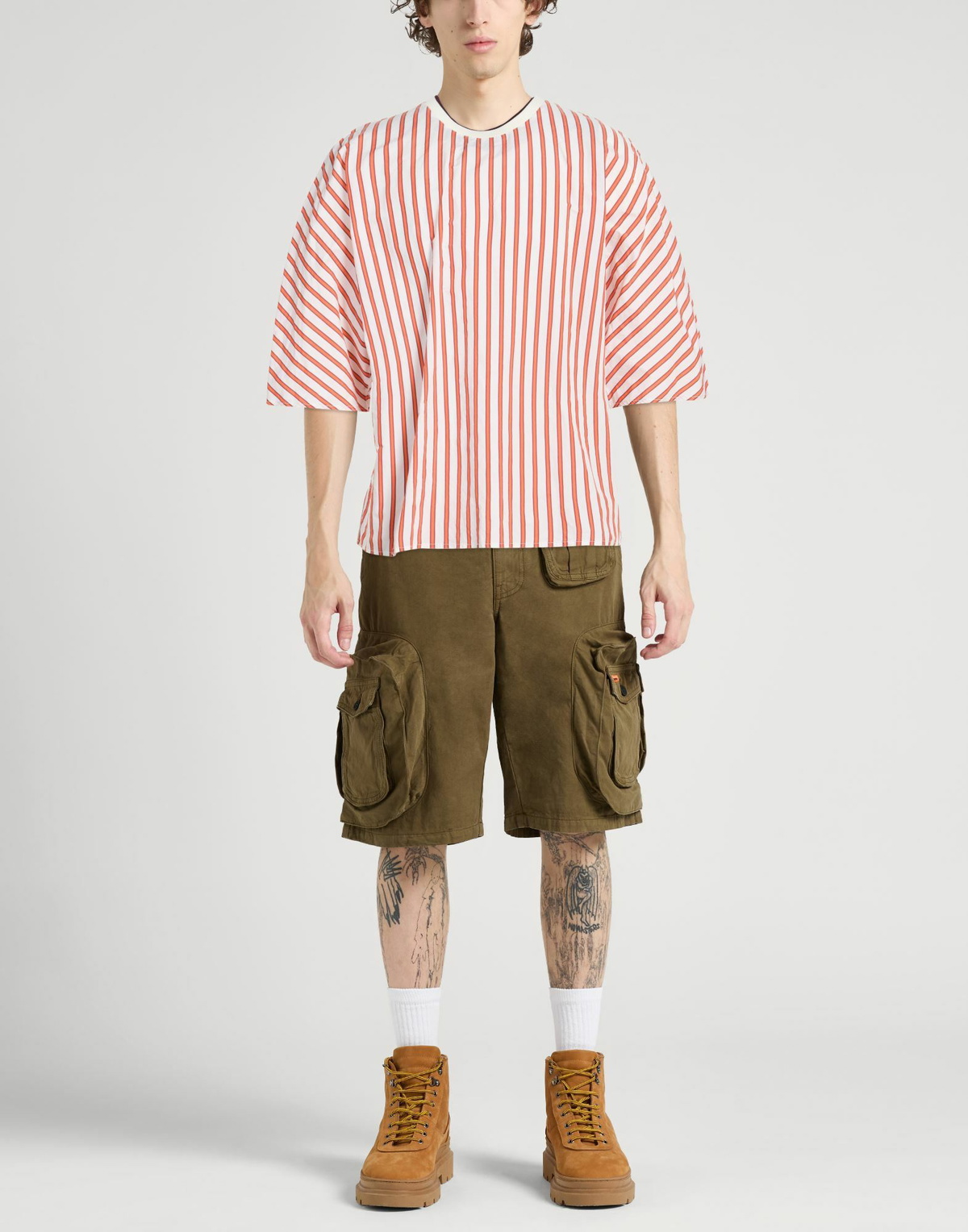 Sunnei Mens T-shirt in Orange