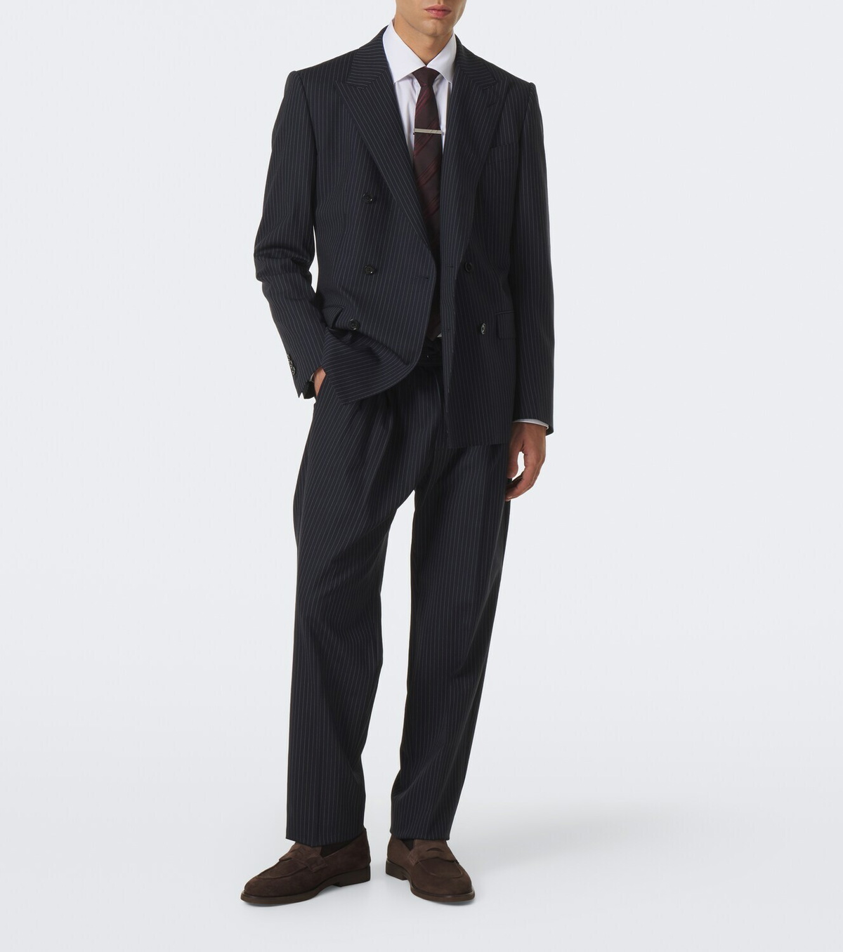 Dolce&Gabbana Pinstripe wool-blend straight pants