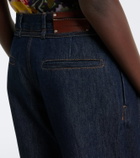 Dries Van Noten Belted denim shorts