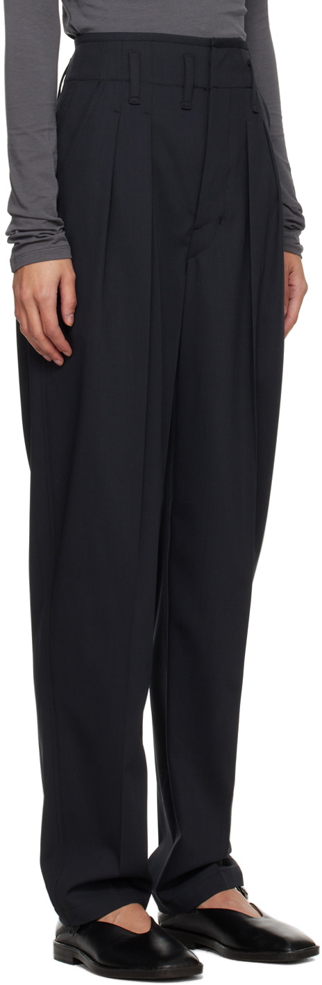 LEMAIRE Black Pleated Pants
