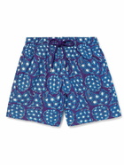 Vilebrequin - Mistral Straight-Length Mid-Length Embroidered Swim Shorts - Blue