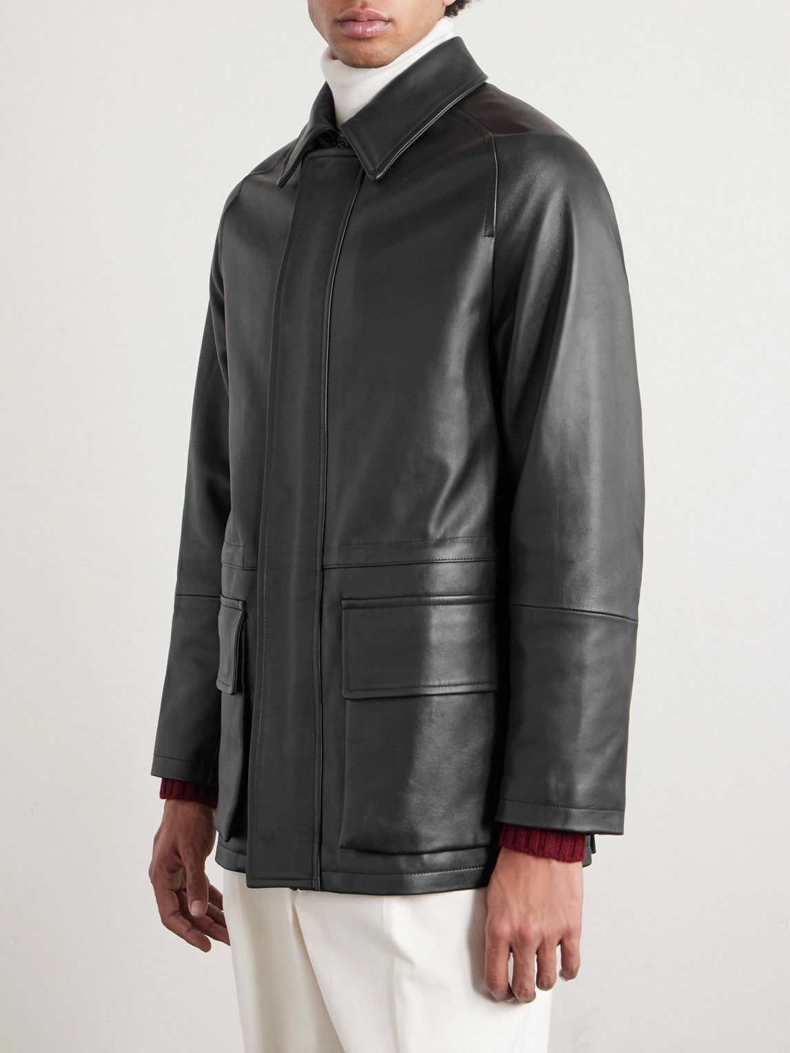 Saman Amel - City Leather Jacket - Black