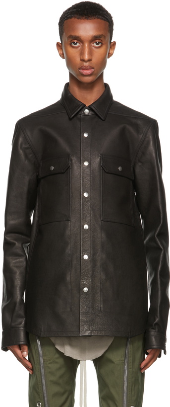 Photo: Rick Owens Black Leather Shirt