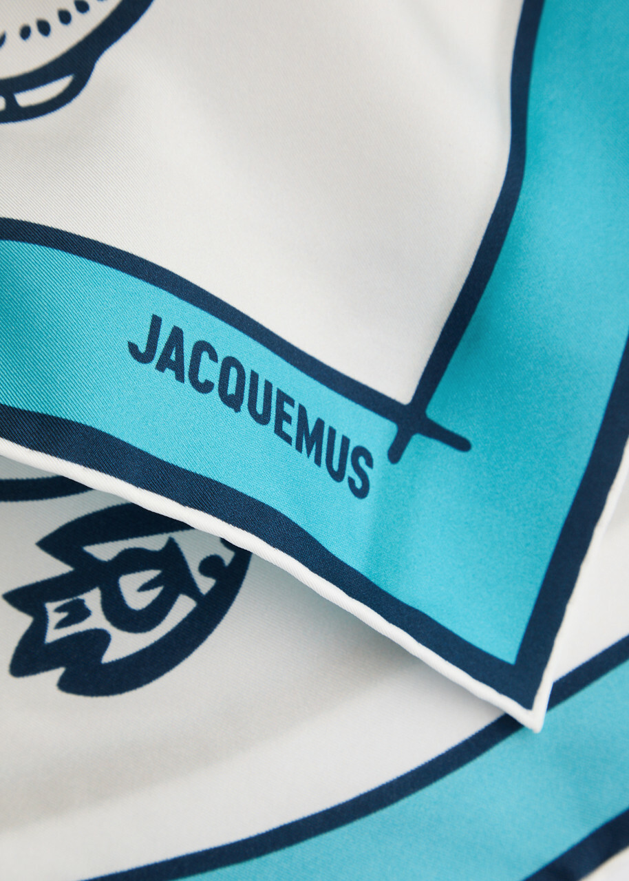 JACQUEMUS LE BANDANA PESCO ジャックムス　バンダナ Jacquemus Le Bandana Pesco Silk Scarf - Multi Print - One