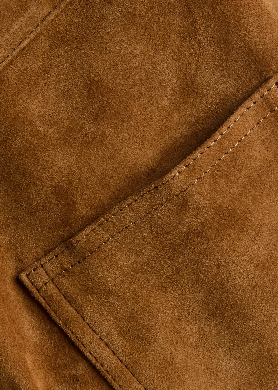 Stouls Lilou Stretch-suede Trousers Tan