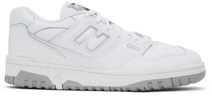 Photo: New Balance White 550 Sneakers