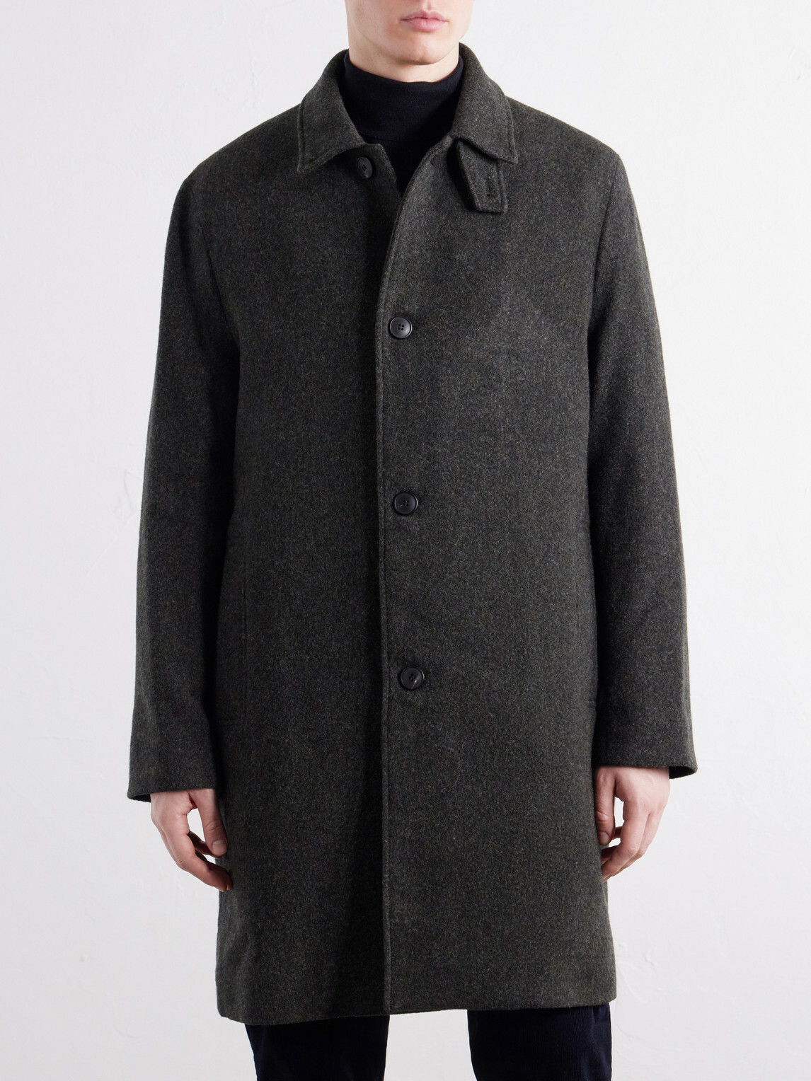 Sunspel - Wool-Tweed Coat - Green