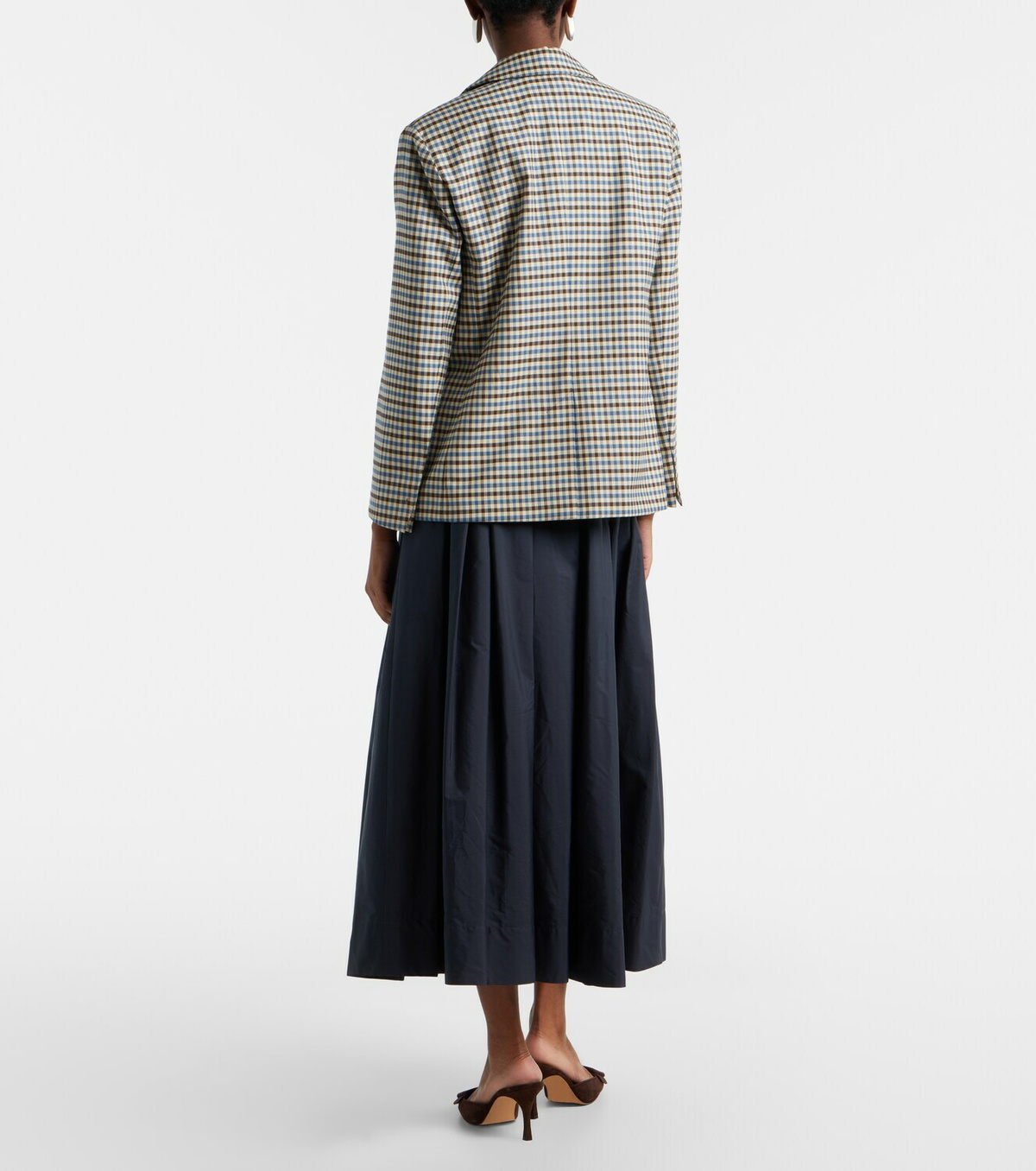 'S Max Mara Pineta pleated cotton midi skirt