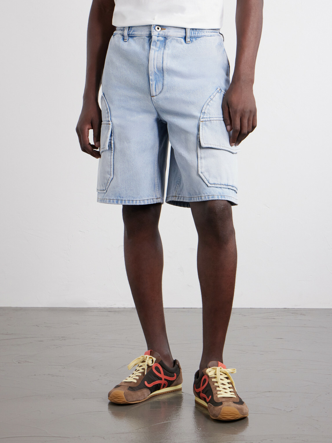 LOEWE - Paula's Ibiza Straight-Leg Denim Cargo Shorts - Blue
