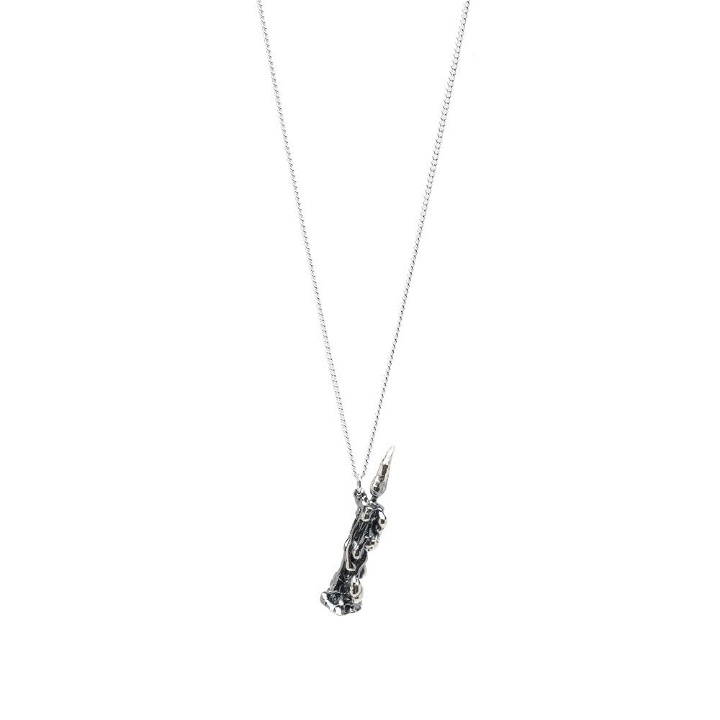 Photo: Heresy Men's Candle Chain Necklace in Oxidised Silver
