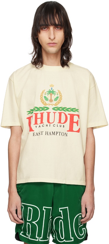 Photo: Rhude Off-White 'East Hampton' Crest T-Shirt