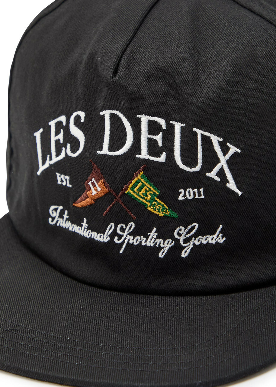 Les Deux Logo-embroidered Twill cap - Black - One Size