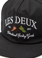 Les Deux Logo-embroidered Twill cap - Black - One Size