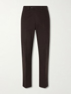 Purdey - Straight-Leg Stretch Cotton-Twill Trousers - Brown