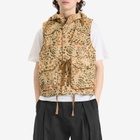 Engineered Garments Men's Field Vest in Brown Leopard Print