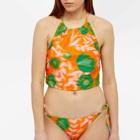 GANNI Women's String Bikini Briefs in Vibrant Orange