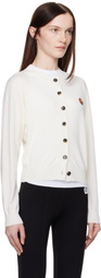 Kenzo Off-White Kenzo Paris 'Kenzo Pop' Embroidered Crewneck Cardigan