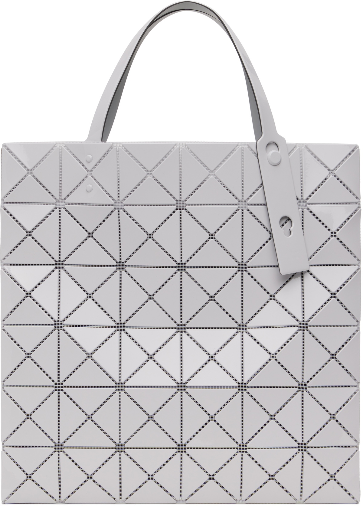 トートバッグ BAOBAO ISSEY MIYAKE TOTE(7*7) 94 ONE SIZE (BB56AG174 94) BAO BAO ISSEY MIYAKE Gray One-Tone Tote Bao Bao Issey Miyake