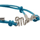 Marni Men's Logo Signature Bracelet in Turquoise