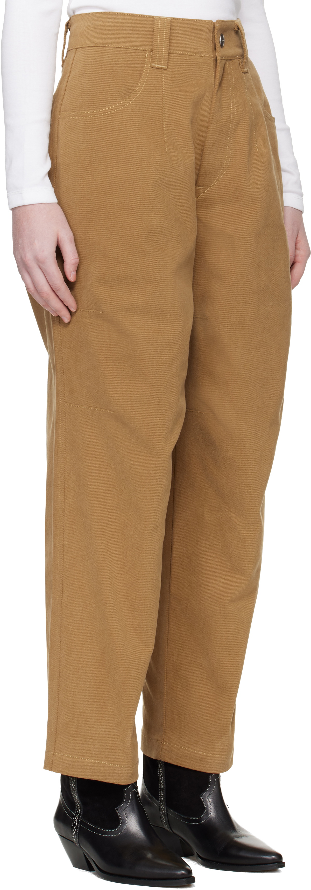 Isabel Marant Etoile Tan Opalyna Jeans
