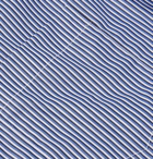 Richard James - Camp-Collar Striped Cotton-Poplin Shirt - Blue