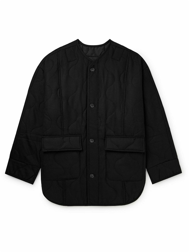 Photo: The Frankie Shop - Ted Oversized Quilted Drill Jacket - Black