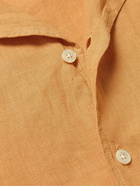 Hartford - Palm Mc Pat Camp-Collar Linen Shirt - Orange