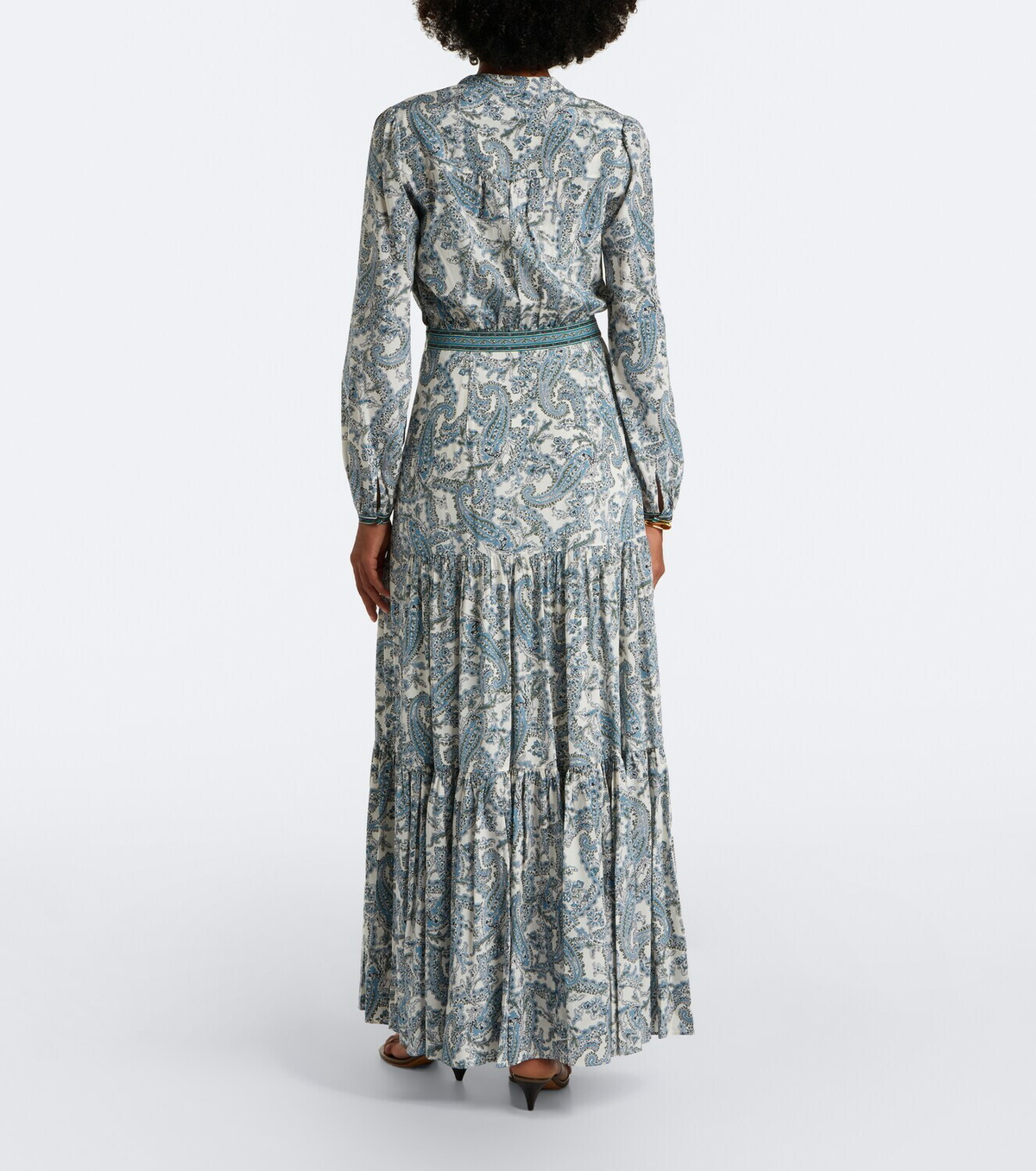 Veronica Beard Sama printed tiered silk-blend maxi dress