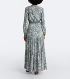Veronica Beard Sama printed tiered silk-blend maxi dress