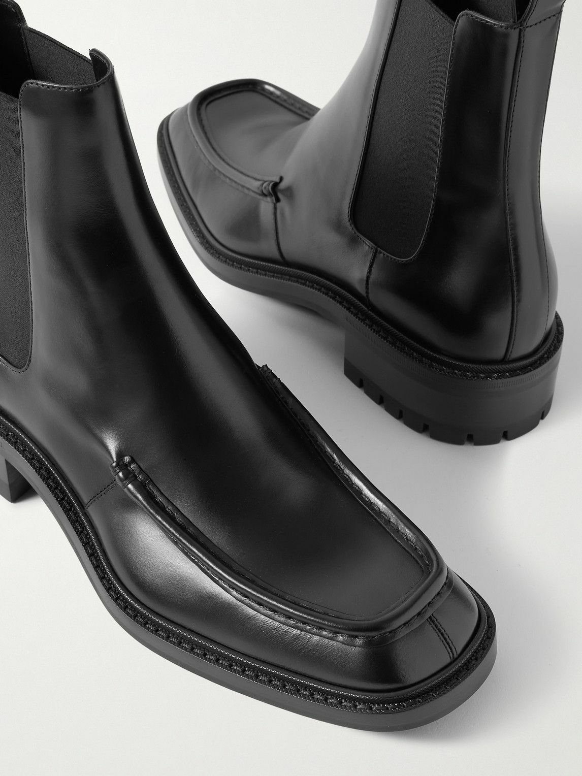 SAINT LAURENT - Wesh Leather Chelsea Boots - Black