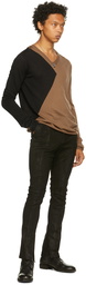 FREI-MUT Brown & Black Merino Equinox Sweater