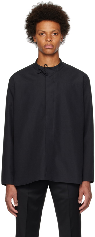 Photo: ZEGNA Black Layered Shirt